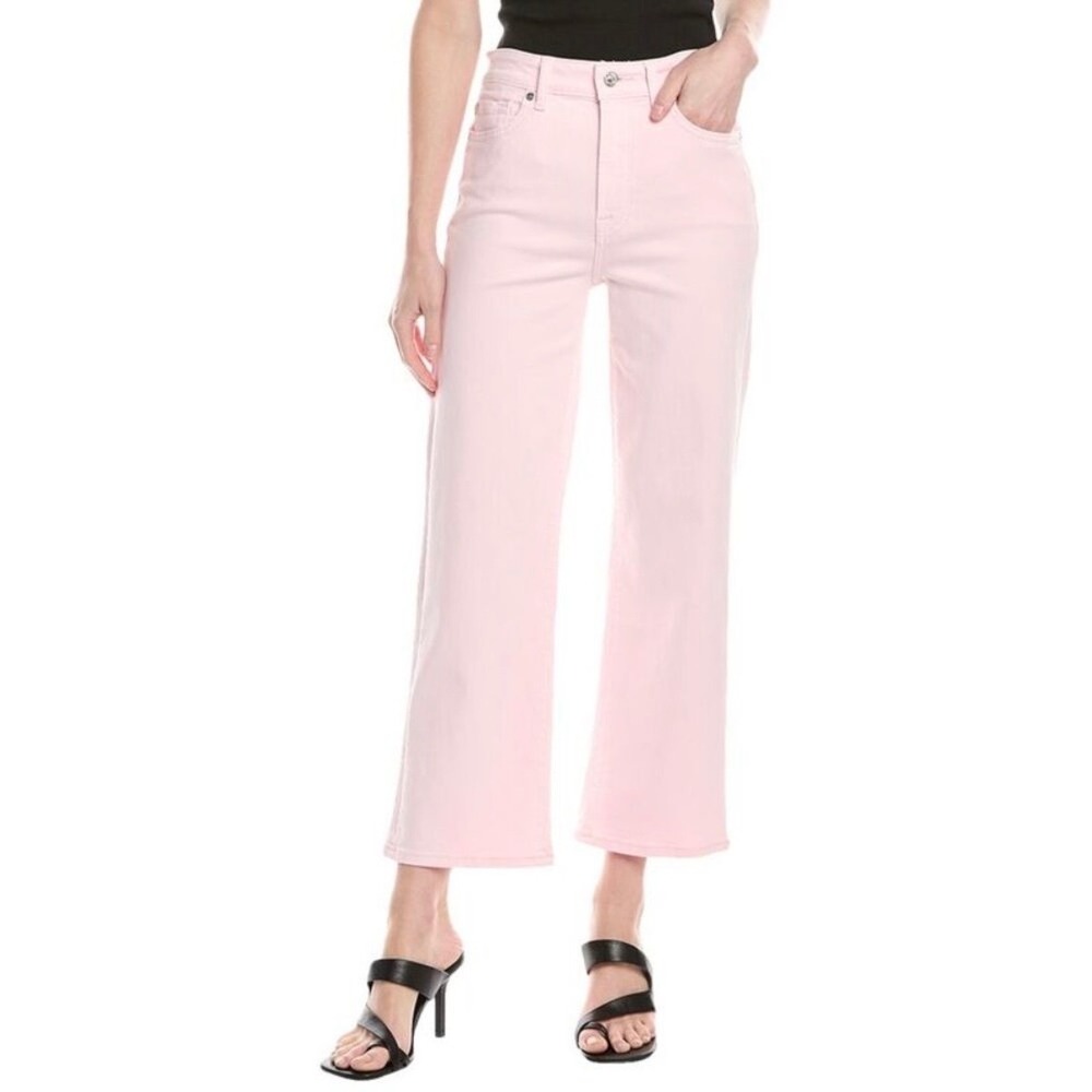 NEW 7 For All Mankind Cropped Alexa Trouser Jean Women 26 High Rise Straight